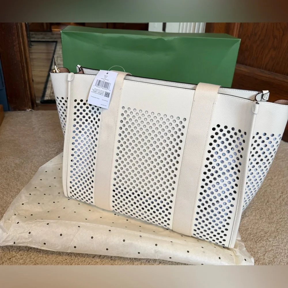 Kate Spade Kip Perforated Large Leather Tote - Picture 2 of 9